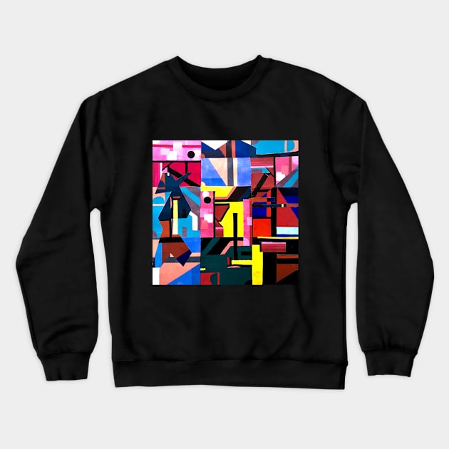 Multimedia Collage Crewneck Sweatshirt by HallieBuoteArt